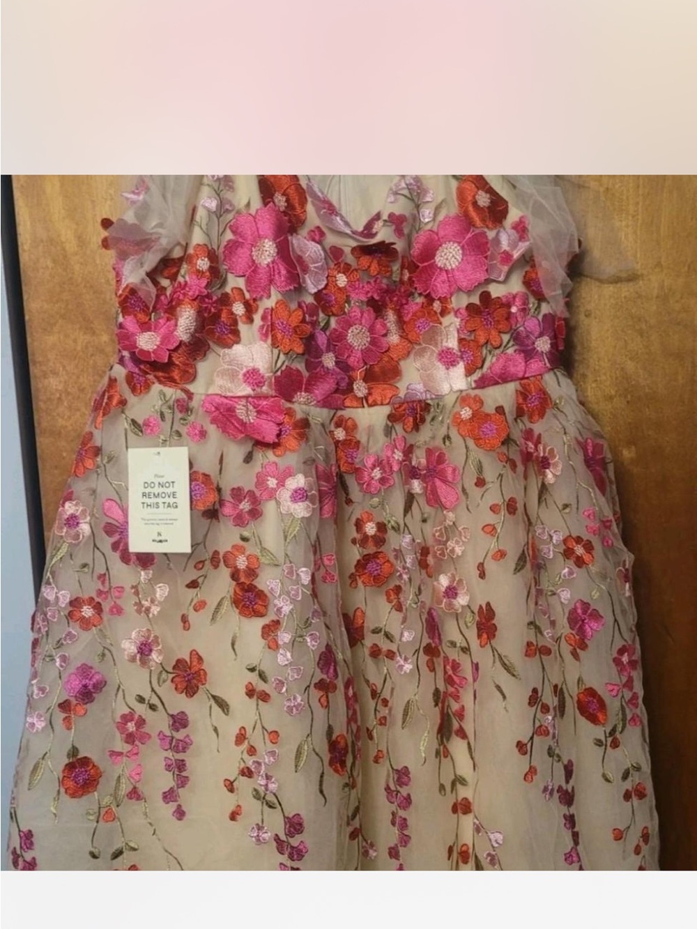 JessaKae Pink & Orange Floral Midi Dress